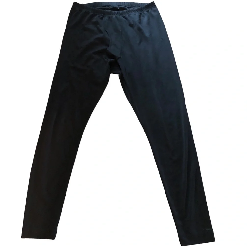 Columbia Mesh Baselayer Pant Lightweight Black L Pull On Cozy Outdoors Winter